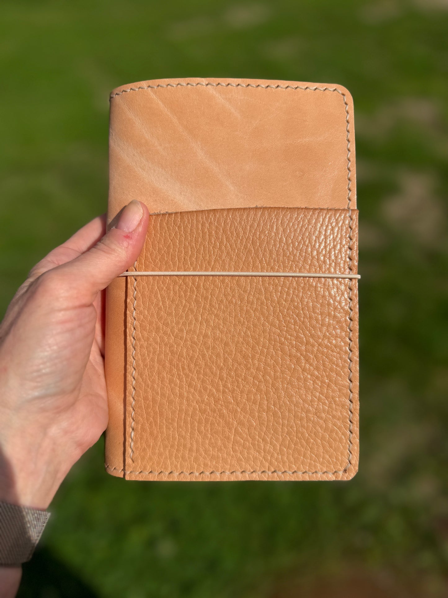 B5 Leather Book Cover, Toasted Marshmallow