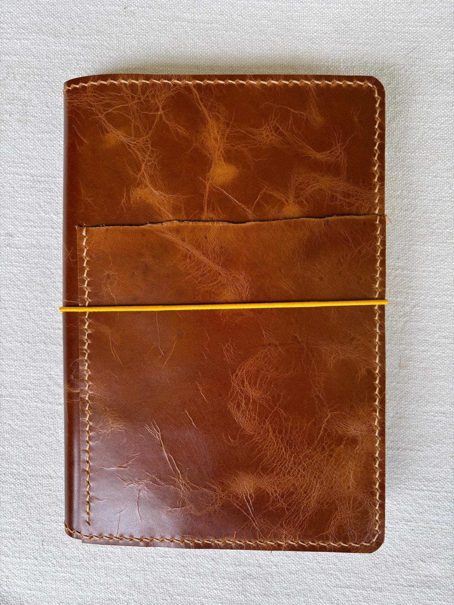 A5 Leather Book Cover, Wyatt Tan