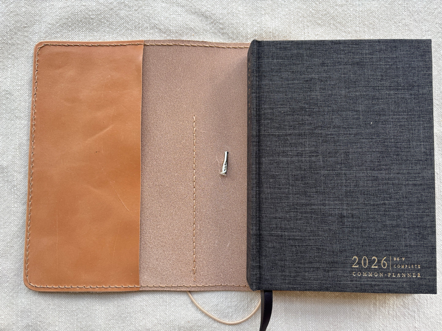 Sterling Ink B6 Complete Planner Leather Book Cover, Toasted Marshmallow