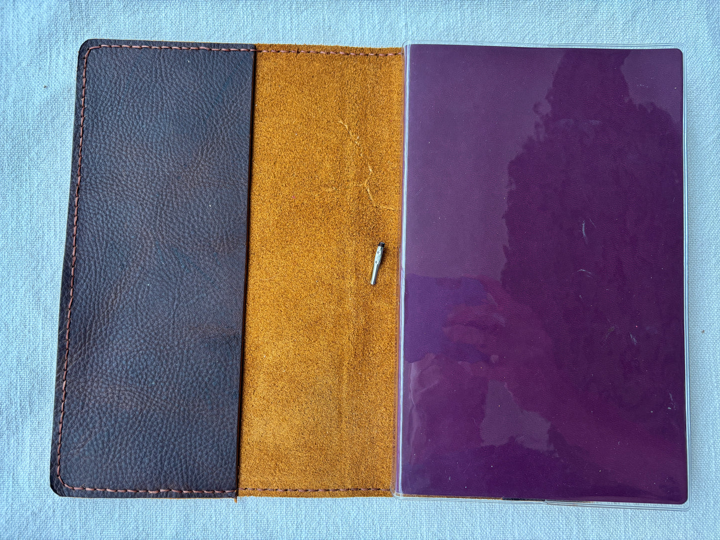 A5 Slim Leather Book Cover, Kodiak Caramel