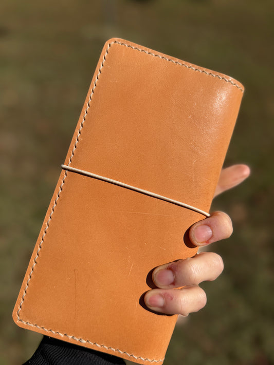 Weeks Leather Book Cover, Toasted Marshmallow
