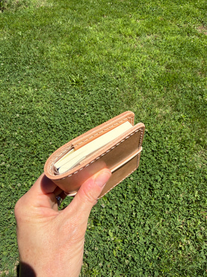 A7 Leather Book Cover, Toasted Marshmallow