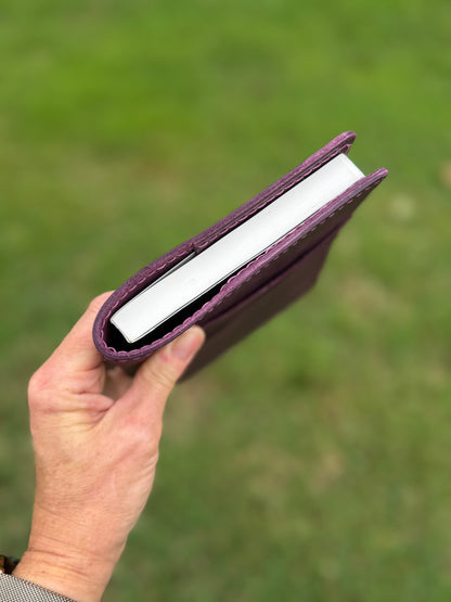 B6 Leather Book Cover, Pueblo Purple