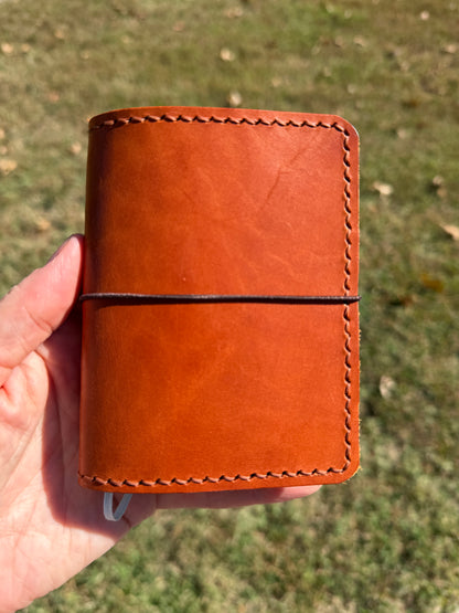 A7 Leather Book Cover, Chestnut