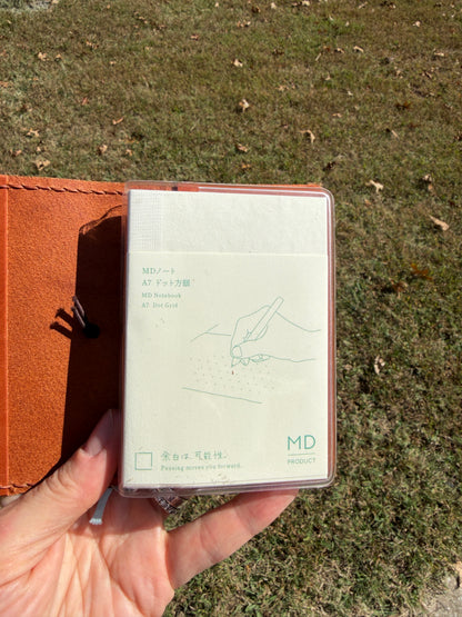 A7 Leather Book Cover, Chestnut