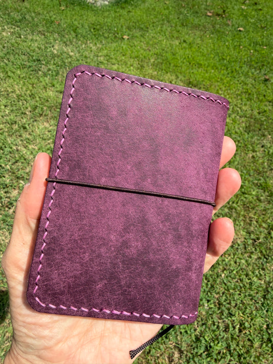 A7 Leather Book Cover, Pueblo Purple