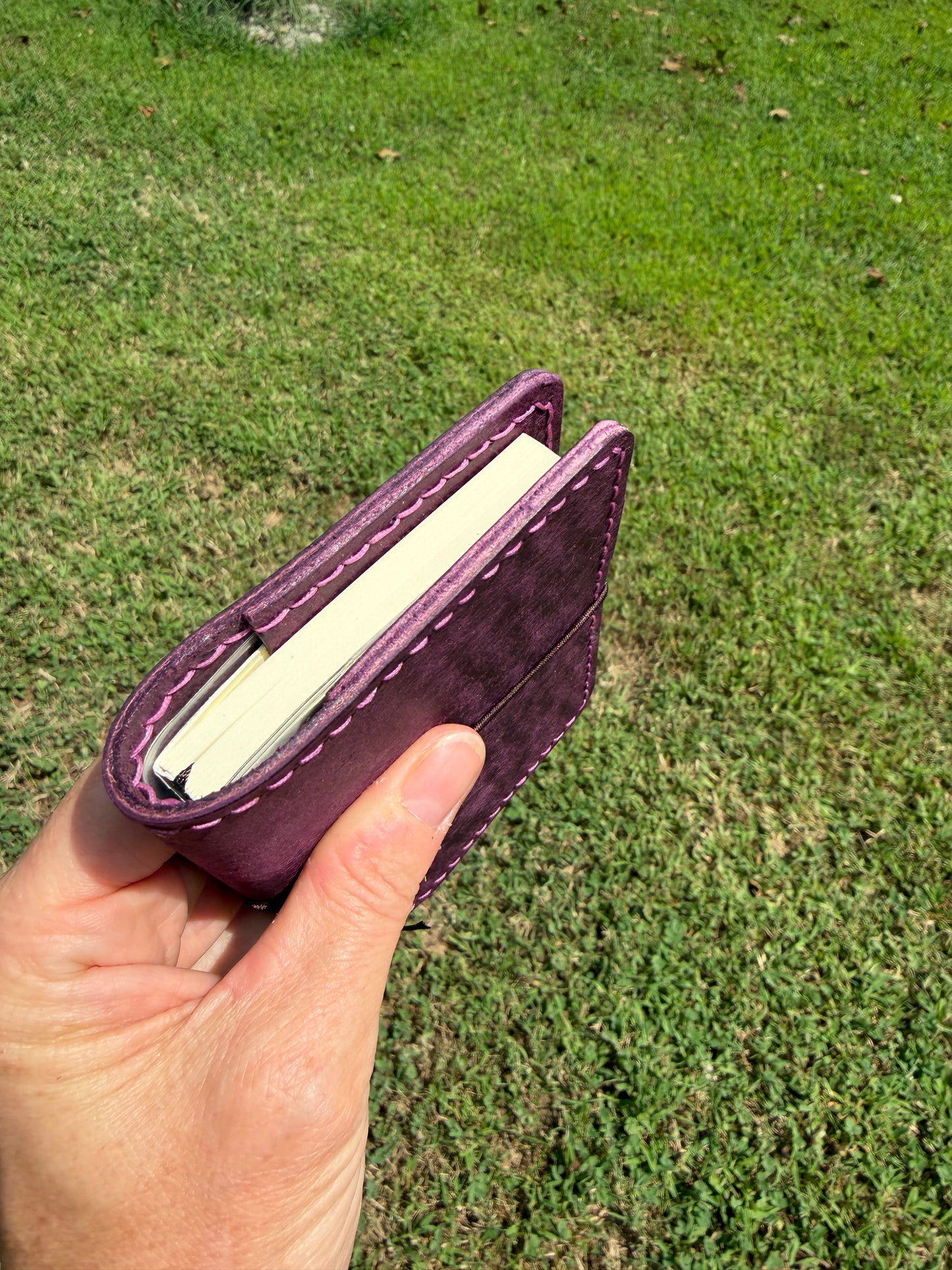 A7 Leather Book Cover, Pueblo Purple