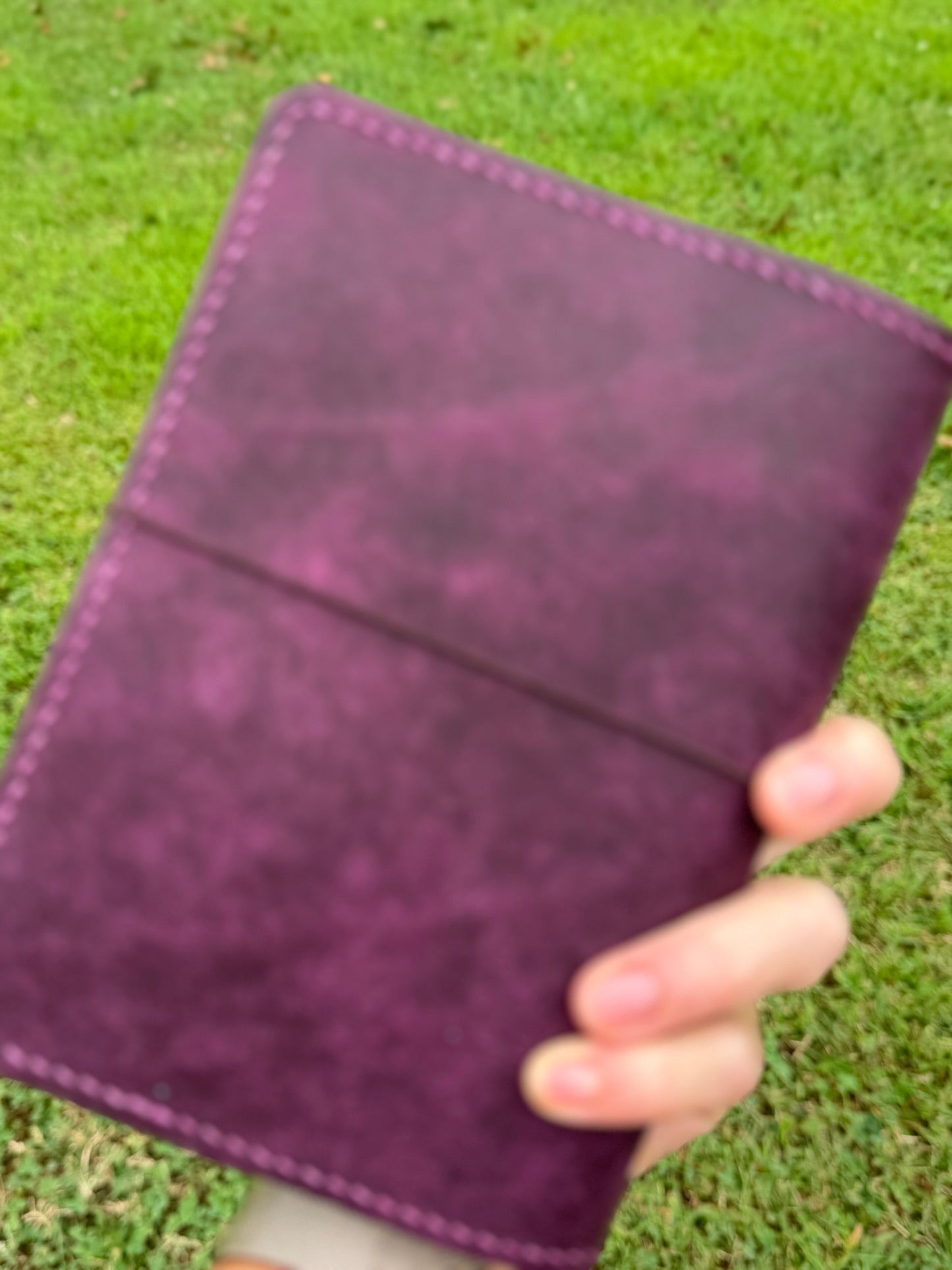 B6 Leather Book Cover, Pueblo Purple