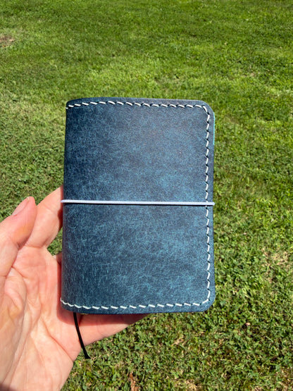 A7 Leather Book Cover, Pueblo Sapphire