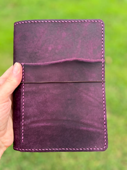 B6 Leather Book Cover, Pueblo Purple