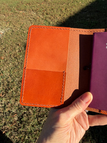 Passport Leather Book Cover, Chestnut