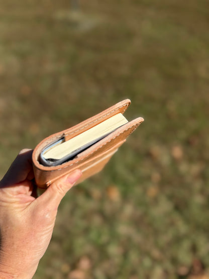 Weeks Leather Book Cover, Toasted Marshmallow