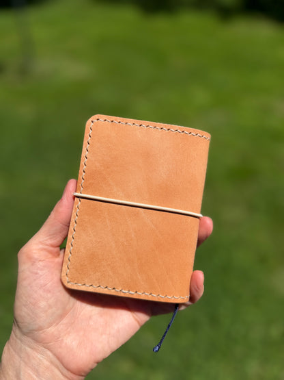 A7 Leather Book Cover, Toasted Marshmallow