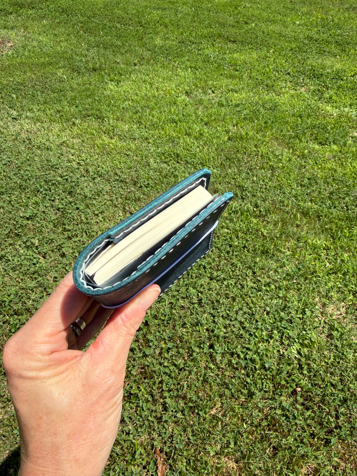 A7 Leather Book Cover, Pueblo Sapphire