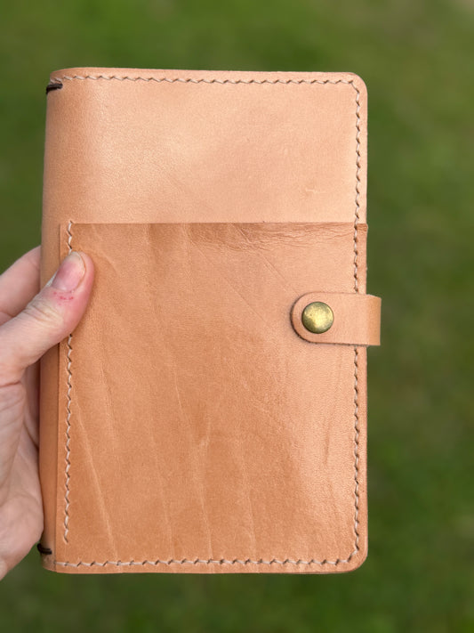 B6 Slim (Sterling Ink) Leather Book Cover, Toasted Marshmallow