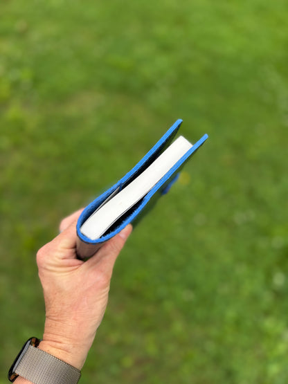 B6 Leather Book Cover, Cobalt