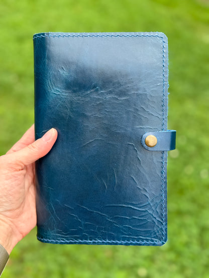 Moleskine Expanded Leather Book Cover, Cobalt