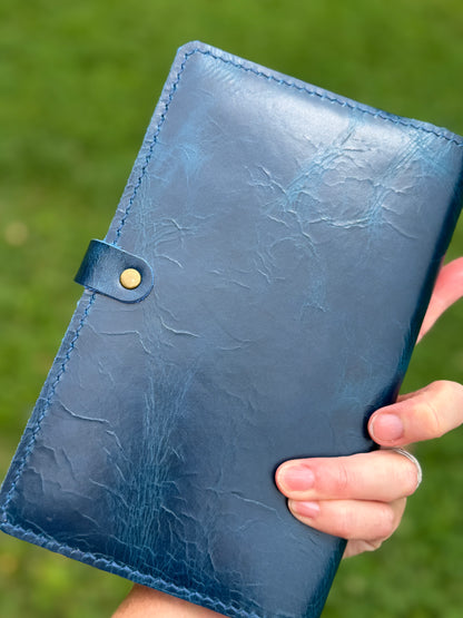 Moleskine Expanded Leather Book Cover, Cobalt