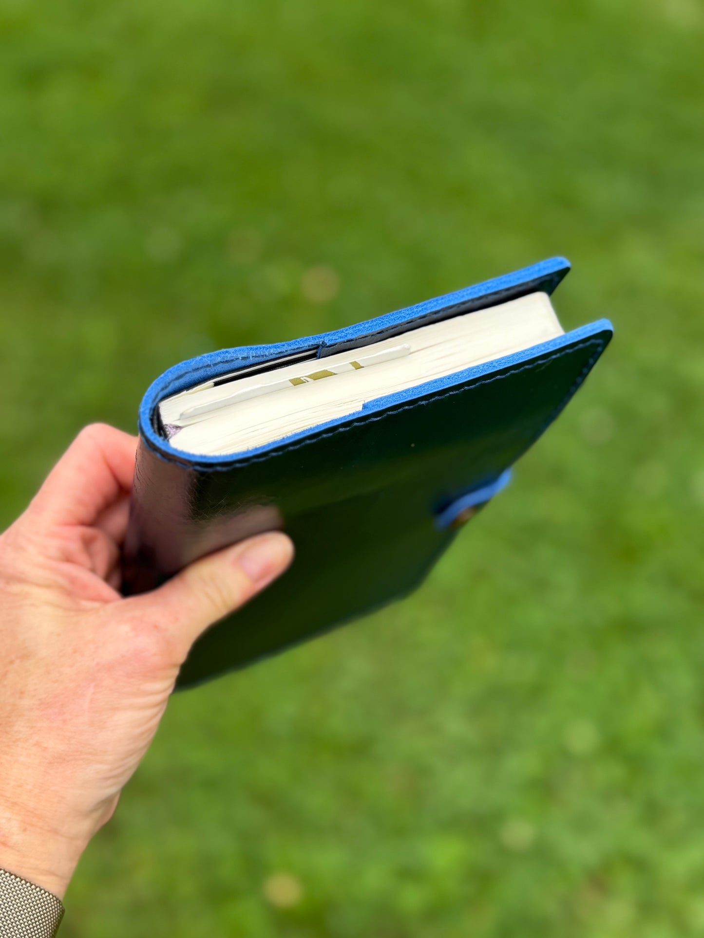 Moleskine Expanded Leather Book Cover, Cobalt