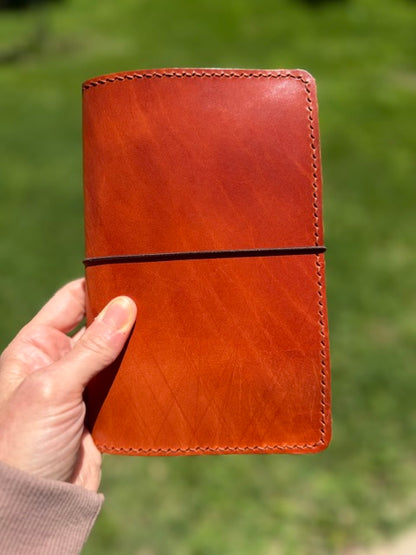 B6 Slim (Sterling Ink) Leather Book Cover, Chestnut