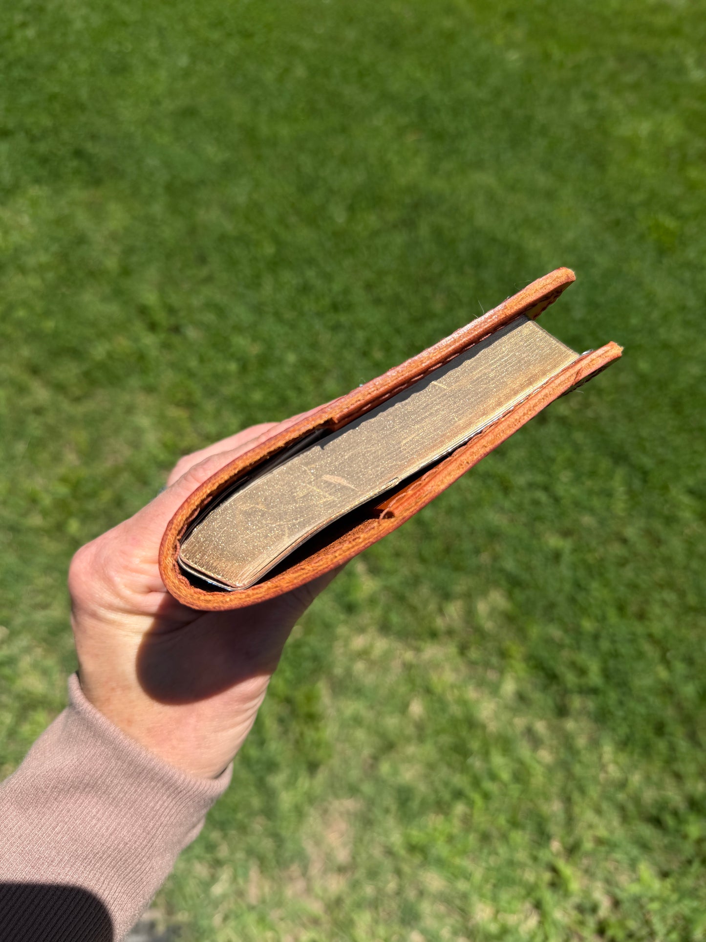 B6 Slim (Sterling Ink) Leather Book Cover, Chestnut