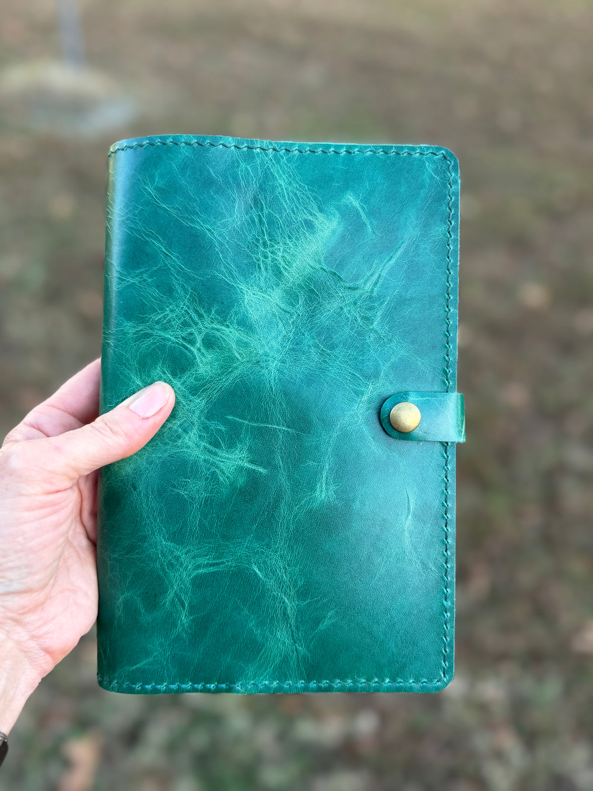 Moleskine Expanded Leather Book Cover, Jade