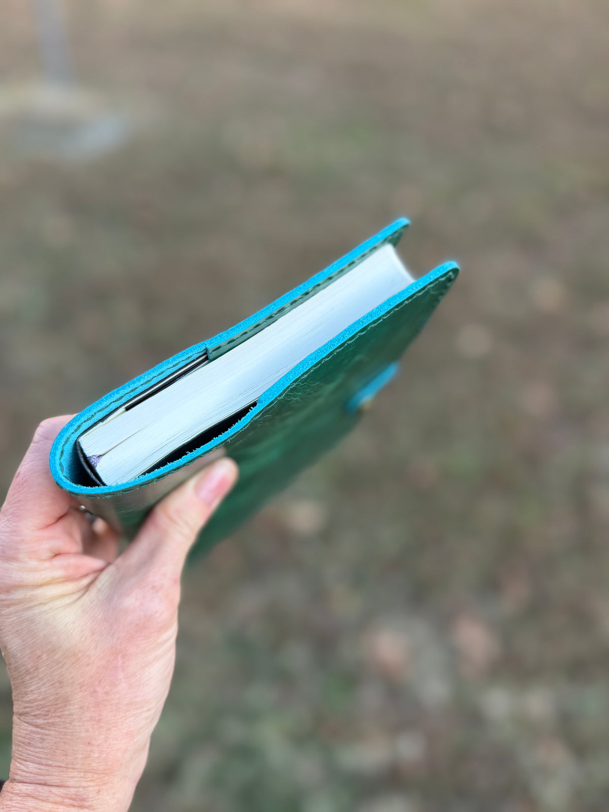 Moleskine Expanded Leather Book Cover, Jade