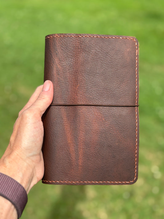 B6 Slim (Sterling Ink) Leather Book Cover, Kodiak Tan