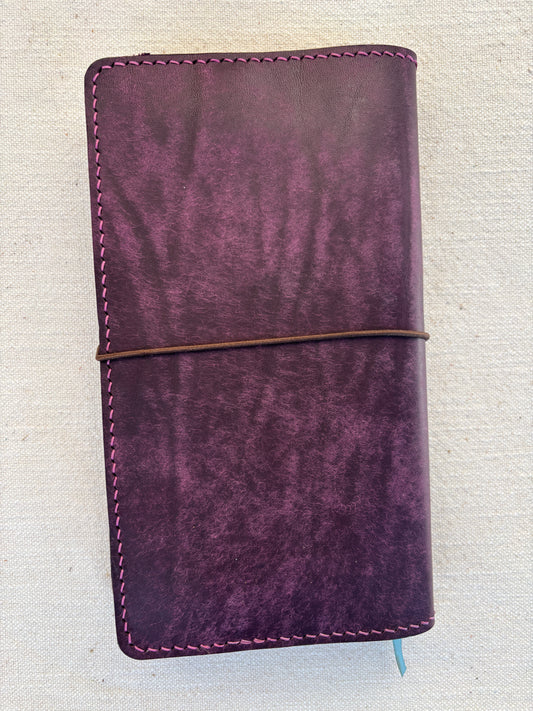 Standard Leather Book Cover, Pueblo Purple