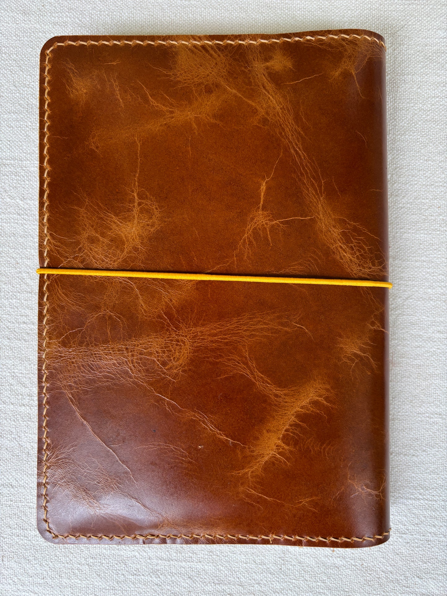 A5 Leather Book Cover, Wyatt Tan