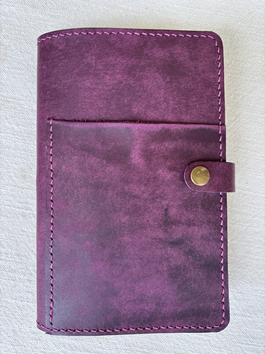 B6 Slim (Sterling Ink) Leather Book Cover, Pueblo Purple