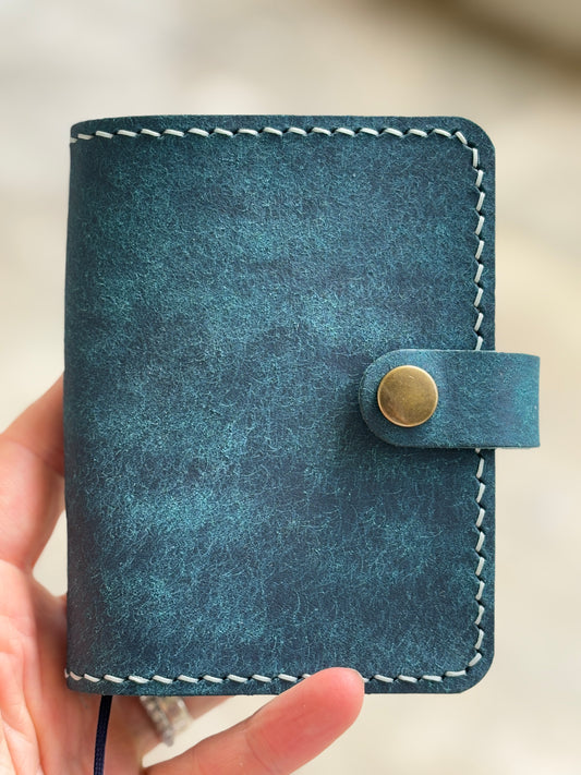 A7 Leather Book Cover, Pueblo Sapphire