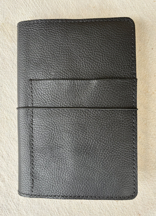 Moleskine Expanded Leather Book Cover, Pebbled Black