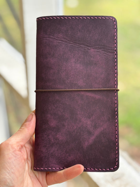WeeksLeather Traveler's Notebook, Pueblo Purple