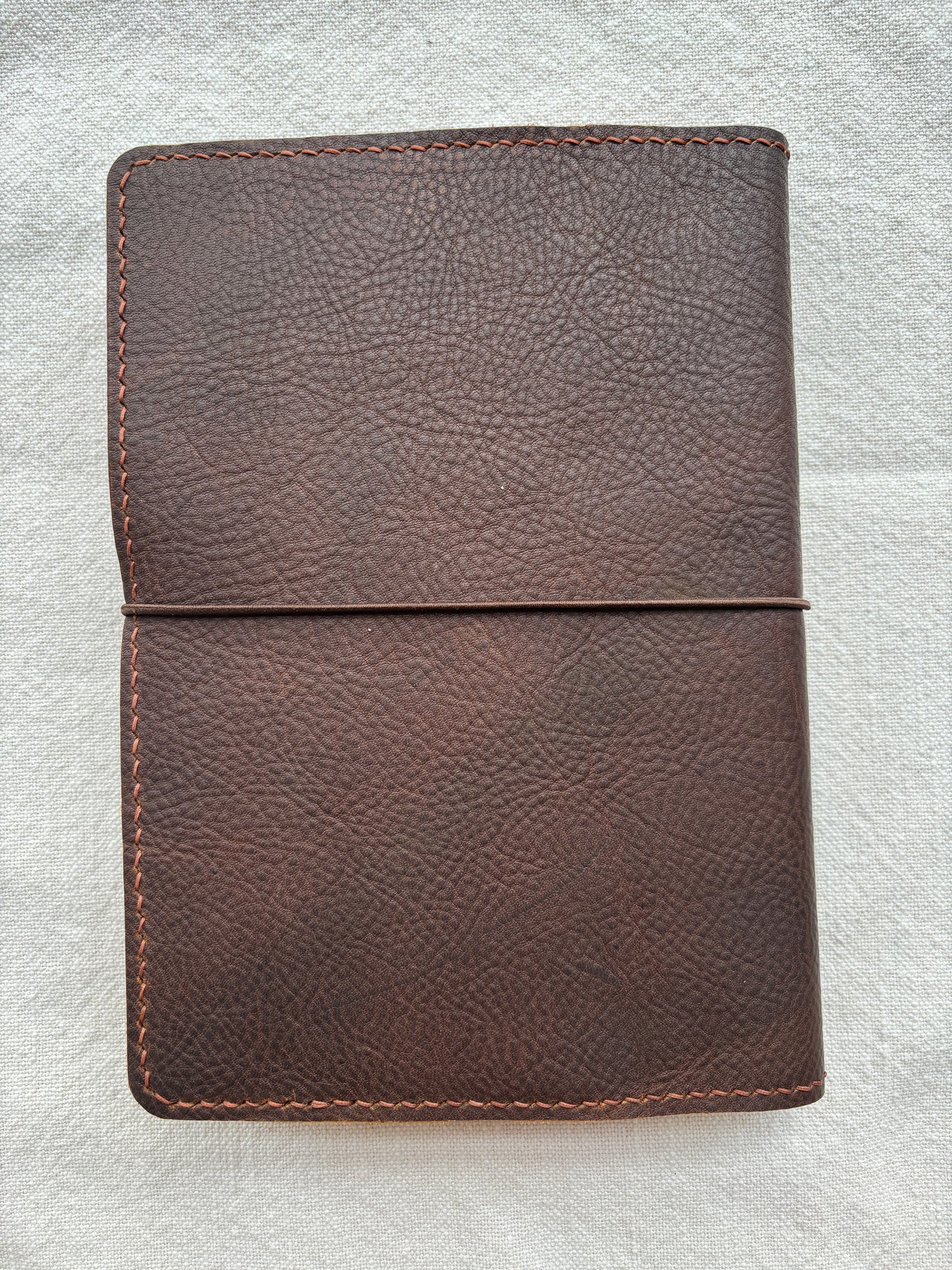 A5 Leather Book Cover, Kodiak Caramel