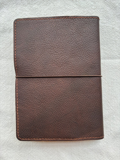 A5 Leather Book Cover, Kodiak Caramel