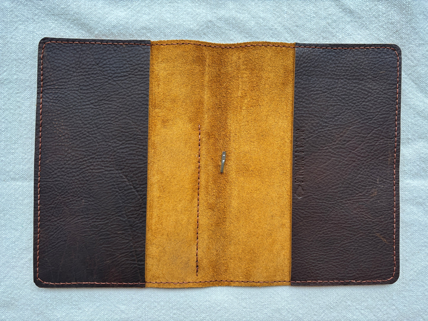 A5 Leather Book Cover, Kodiak Caramel