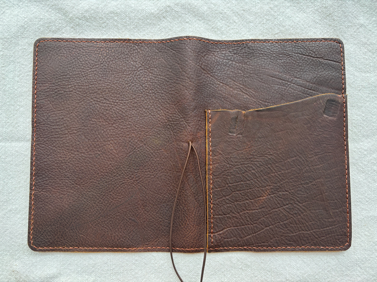 A5 Leather Book Cover, Kodiak Caramel