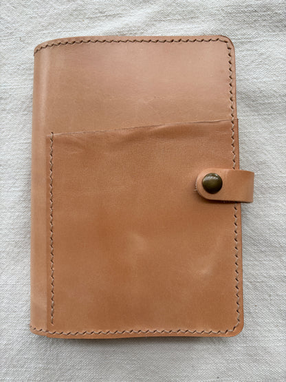 B6 Leather Book Cover, Toasted Marshmallow