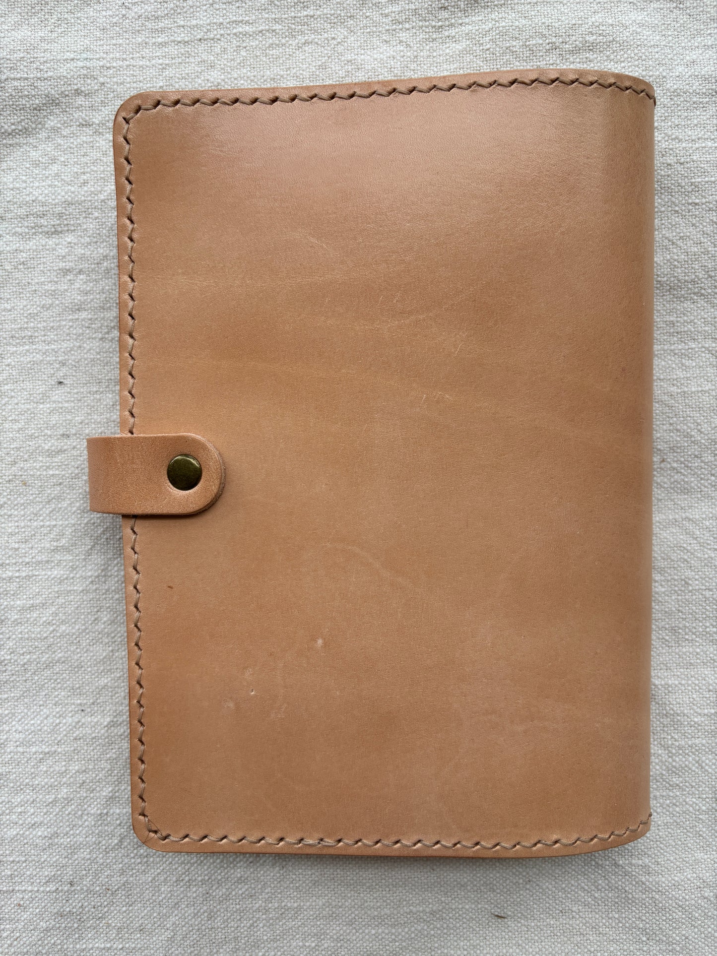 B6 Leather Book Cover, Toasted Marshmallow