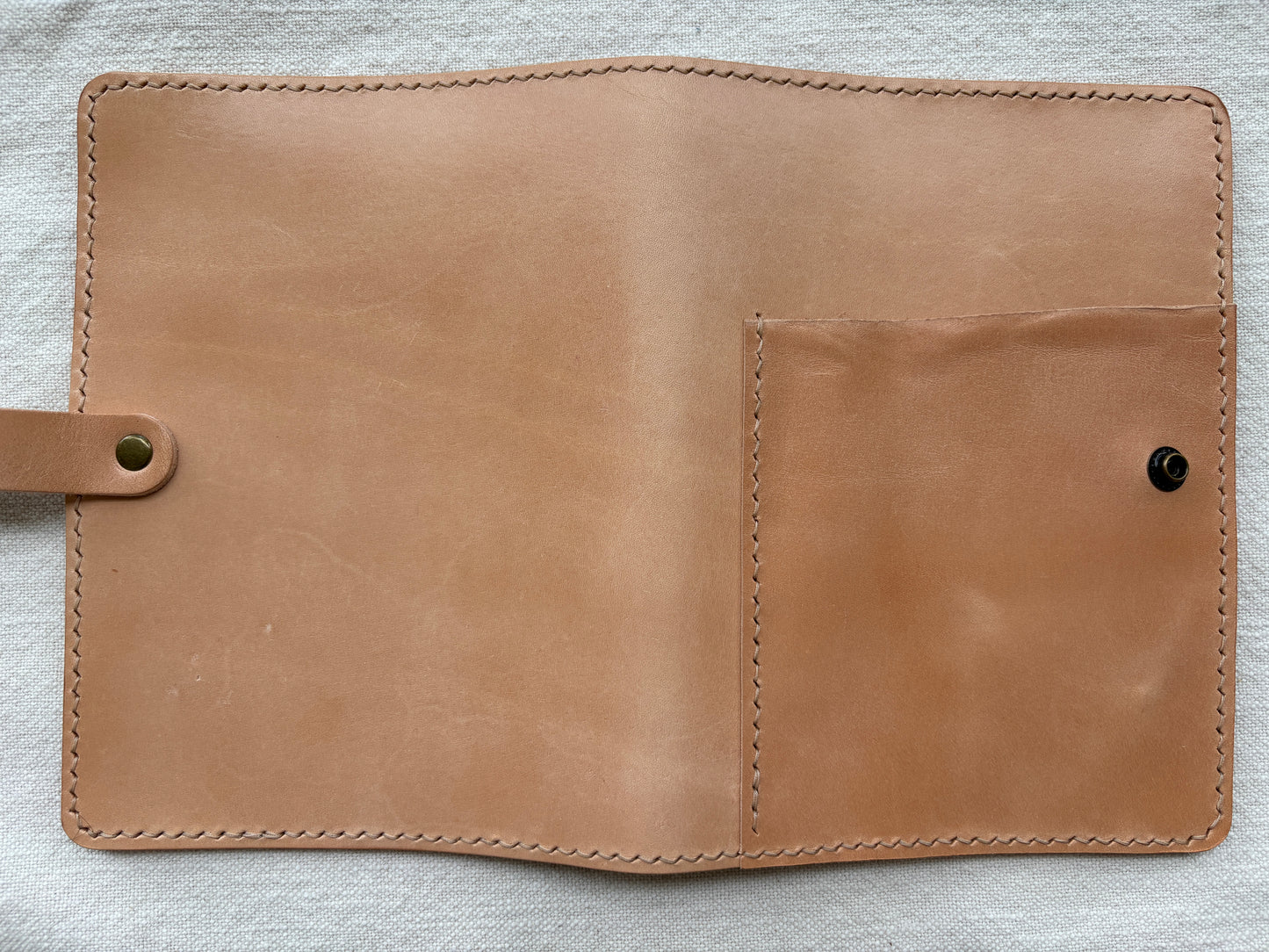 B6 Leather Book Cover, Toasted Marshmallow