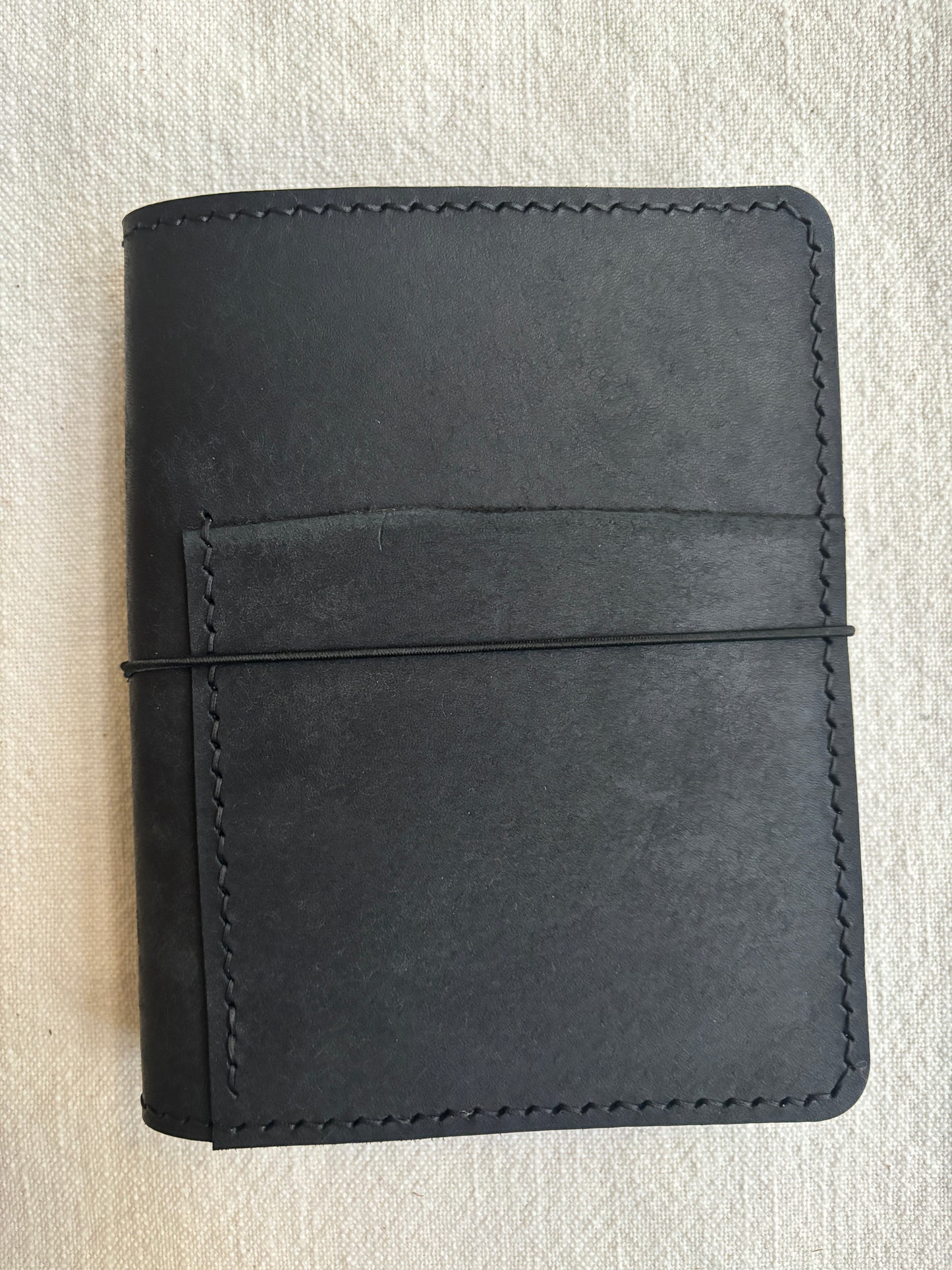 A6 Leather Book Cover, Pueblo Black