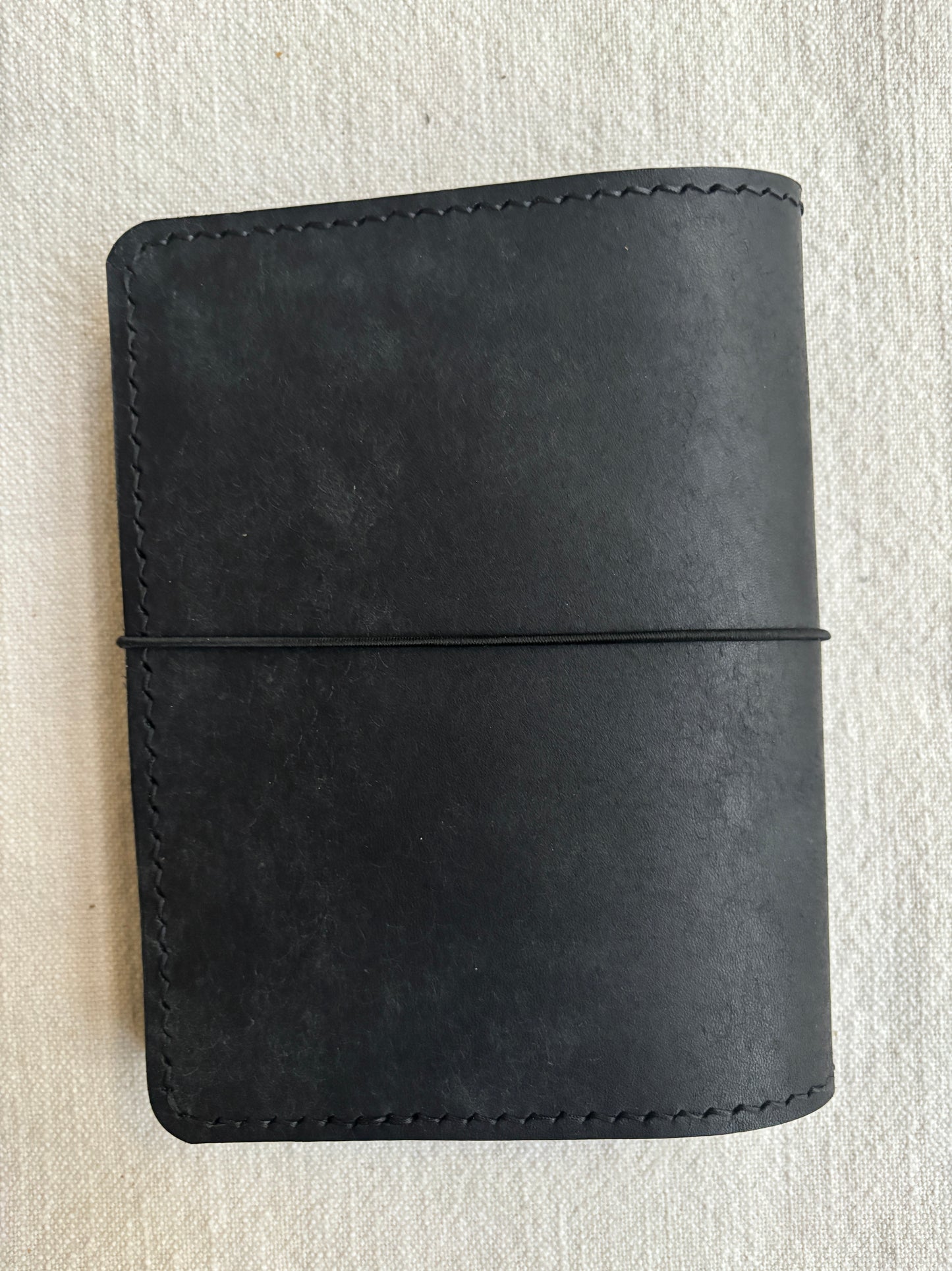 A6 Leather Book Cover, Pueblo Black