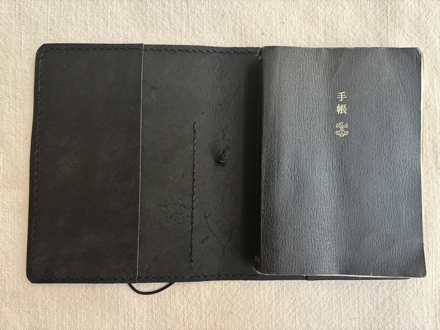 A6 Leather Book Cover, Pueblo Black