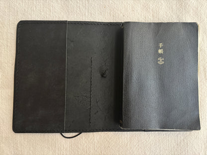 A6 Leather Book Cover, Pueblo Black