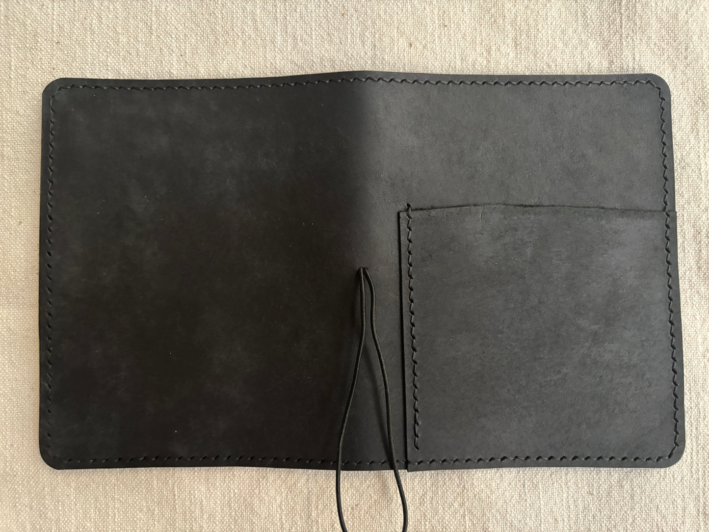A6 Leather Book Cover, Pueblo Black