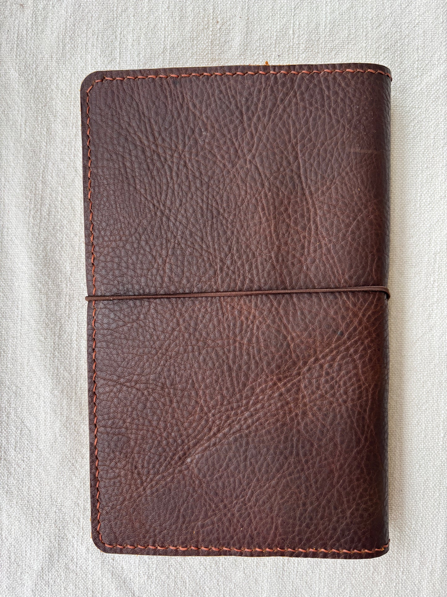 A5 Slim Leather Book Cover, Kodiak Caramel