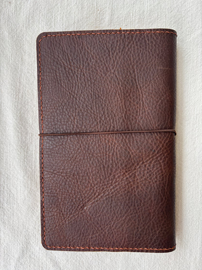 A5 Slim Leather Book Cover, Kodiak Caramel