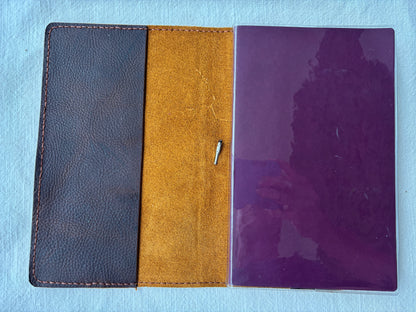 A5 Slim Leather Book Cover, Kodiak Caramel
