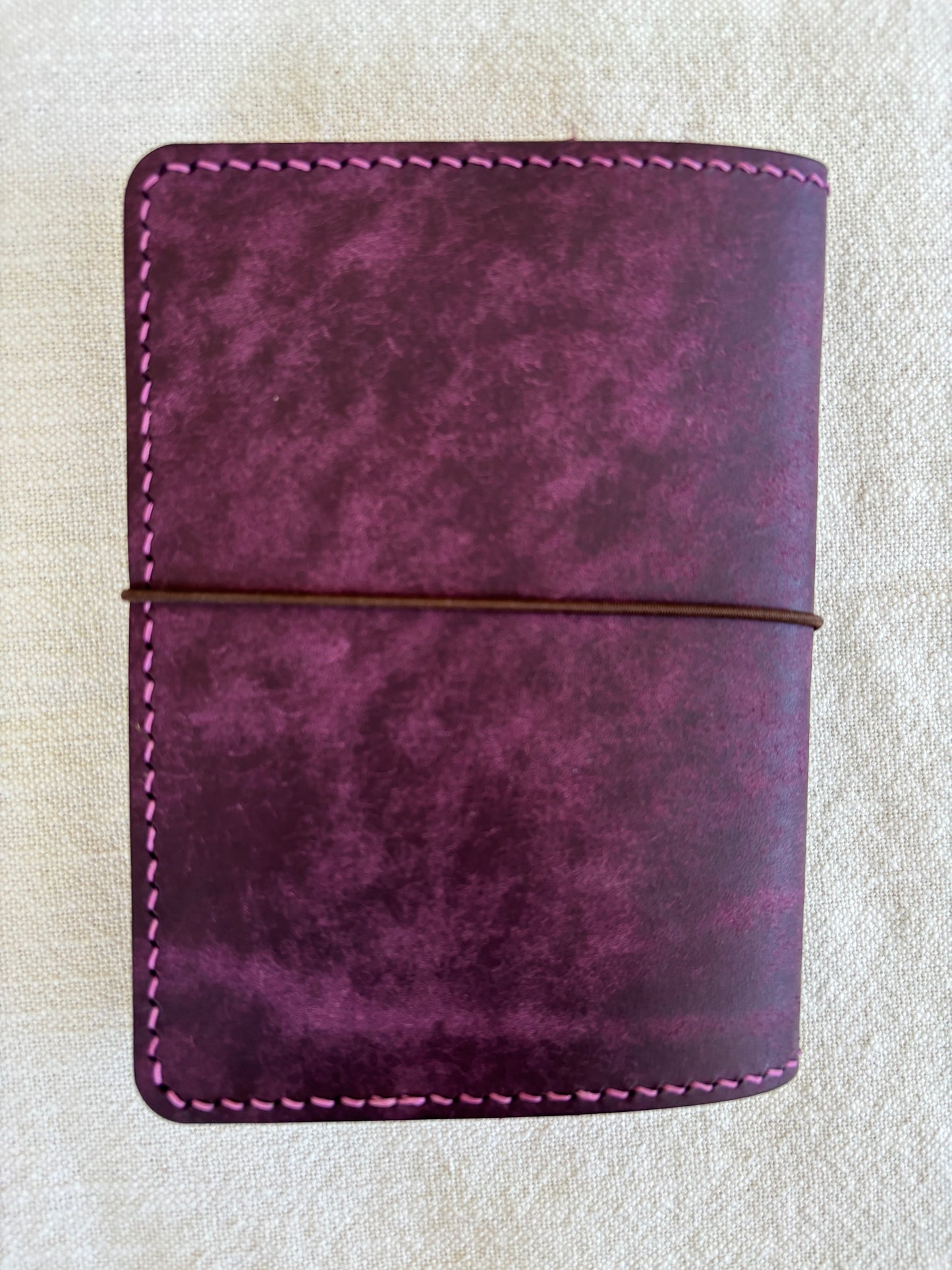 A6 Leather Book Cover, Pueblo Purple